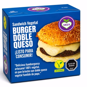 Sandwich Vegetal Burger Doble Queso